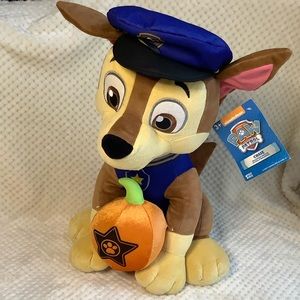 Large Jumbo Nickelodeon Paw Patrol Plush Chase Halloween Greeter Stuffed Animal